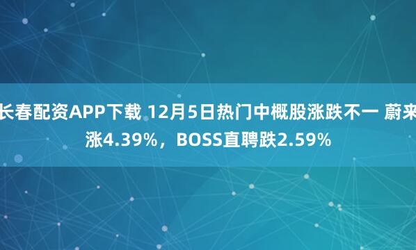 长春配资APP下载 12月5日热门中概股涨跌不一 蔚来涨4.39%，BOSS直聘跌2.59%