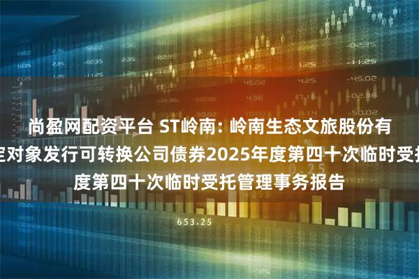 尚盈网配资平台 ST岭南: 岭南生态文旅股份有限公司向不特定对象发行可转换公司债券2025年度第四十次临时受托管理事务报告